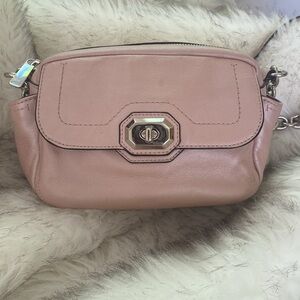 Coach Pearlized Blush Pink Saffiano Leather Crossbody🩷